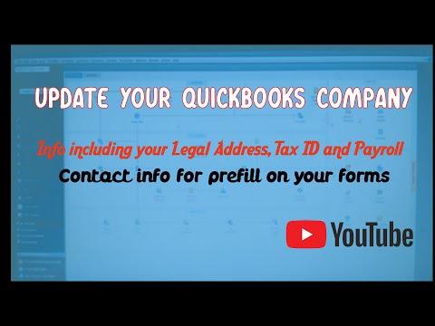 How to update your QuickBooks®Company Info