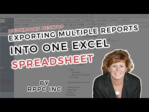 Exporting Multiple Reports Into One Excel Spreadsheet with QuickBooks