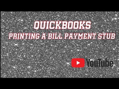 QuickBooks®Desktop Printing A Bill Payment Stub When Paying With A Credit Card