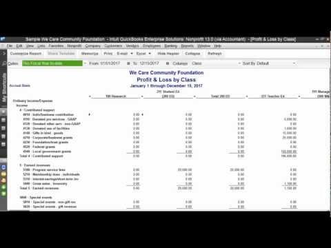 QuickBooks®Enterprise NonProfit Review Using Classes and Customer Jobs
