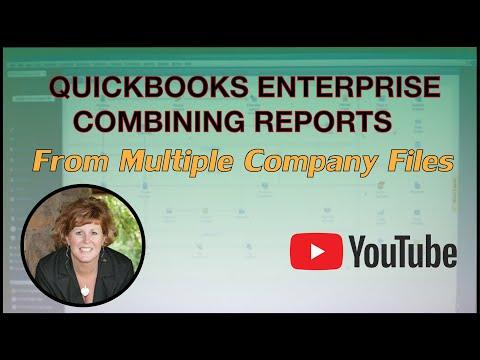Combining reports in Quickbooks Enterprise