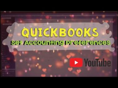 Set Quickbooks accounting preferences